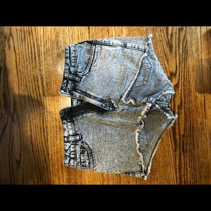 Urban high rise black shorts